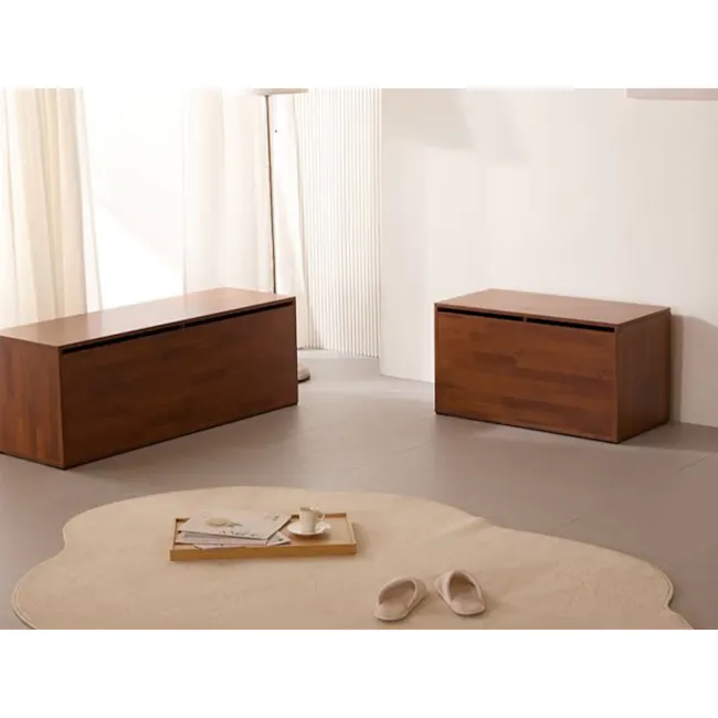 Benno Modular Storage Bench 0.8m - White Walnut - 16