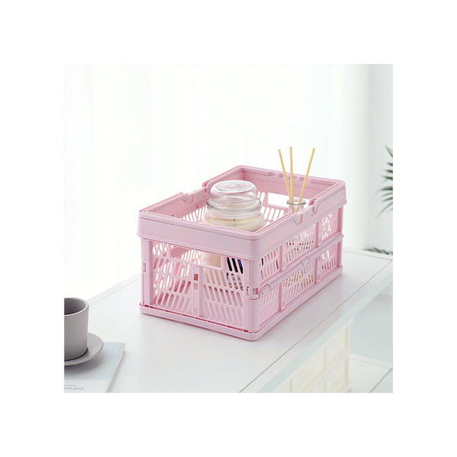 Kono Foldable Storage Basket 8L - Pink - 2