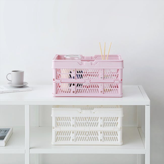 Kono Foldable Storage Basket 8L - Pink - 5