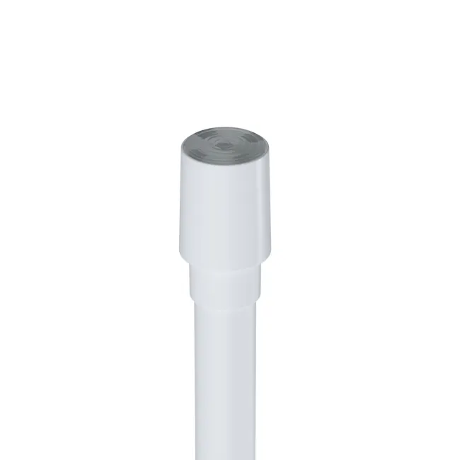 Anywhere Curtain Rod - White - 8 - White cylindrical object, sleek design, smooth surface, ergonomic shape, ergonomic