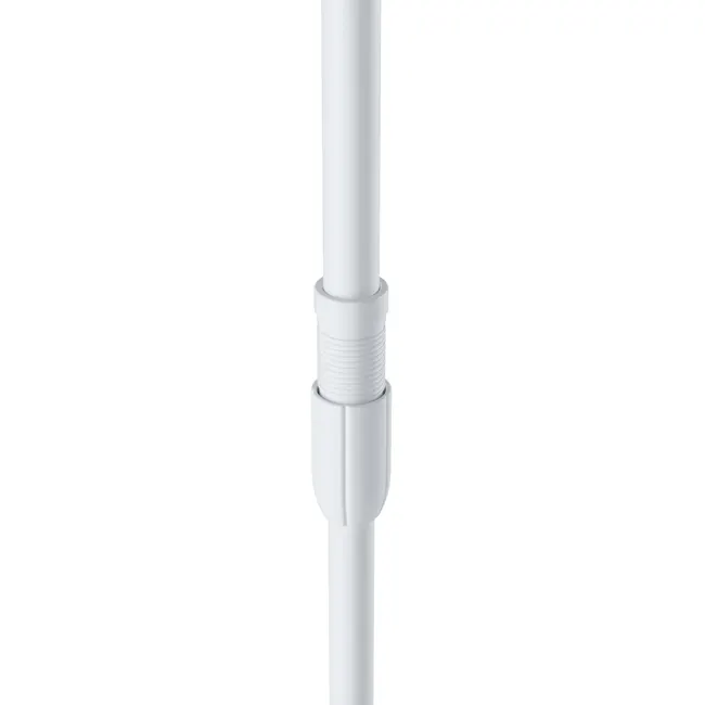 Anywhere Curtain Rod - White - 4 - White pipe fitting, plastic pipe, cylindrical pipe, threaded pipe, pipe connection, pipe