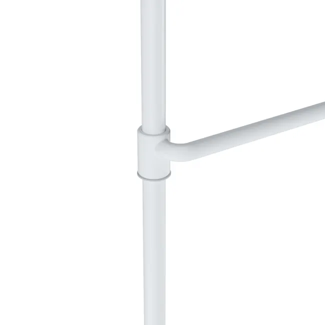 Anywhere Curtain Rod - White - 7 - White pipe, pipe fitting, plumbing pipe, sink connection, pipe elbow, pipe joint, pipe