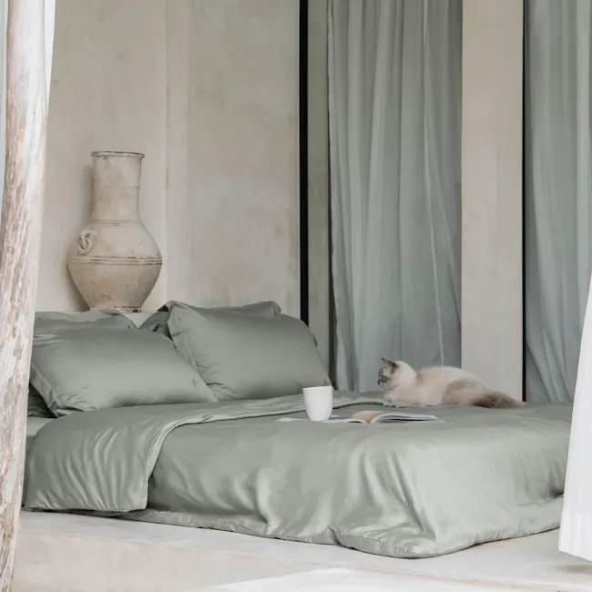 Heveya® Bamboo Duvet Sheet Set - Sage (5 Sizes) - 1