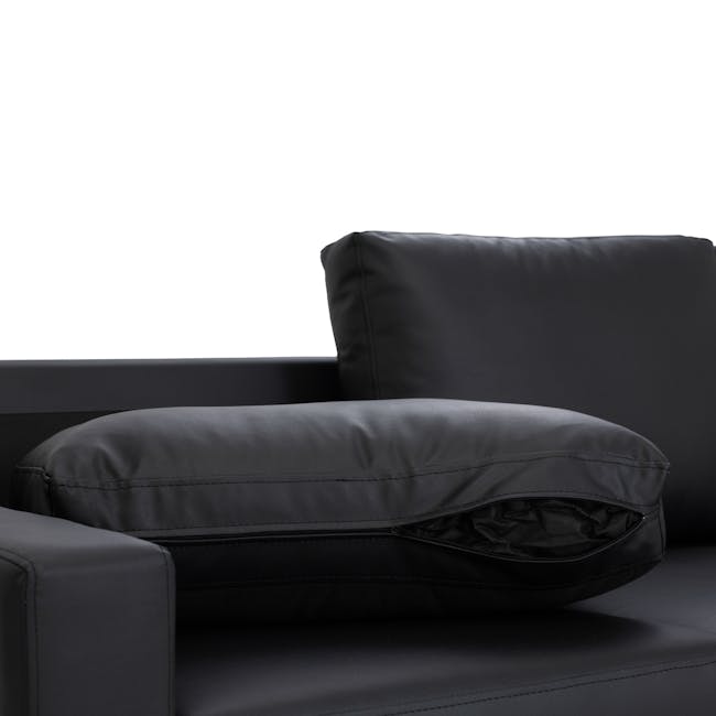 Baleno 3 Seater Sofa - Espresso (Faux Leather) - 6