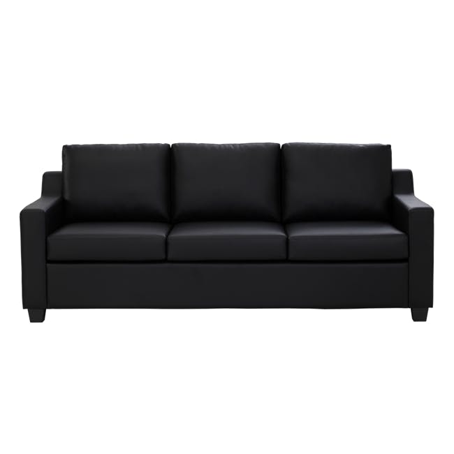 Baleno 3 Seater Sofa - Espresso (Faux Leather) - 0