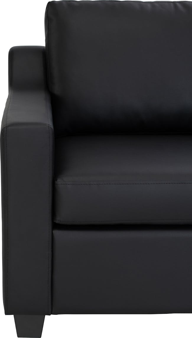 Baleno 3 Seater Sofa with Baleno 2 Seater Sofa - Espresso (Faux Leather) - 5