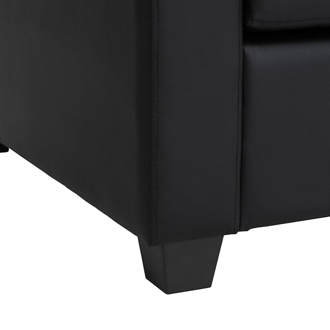 Baleno 3 Seater Sofa with Baleno 2 Seater Sofa - Espresso (Faux Leather) - 8