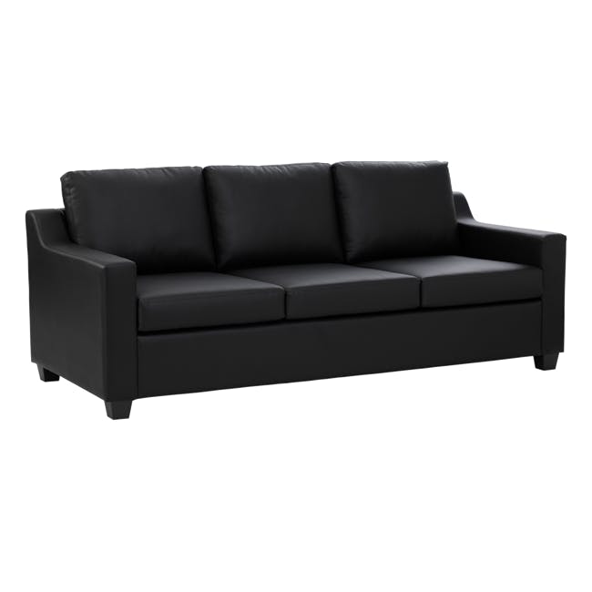 Baleno 3 Seater Sofa with Baleno Armchair - Espresso (Faux Leather) - 2