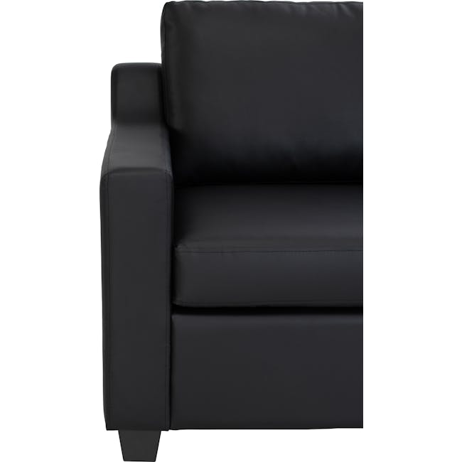 Baleno 3 Seater Sofa with Baleno Armchair - Espresso (Faux Leather) - 5