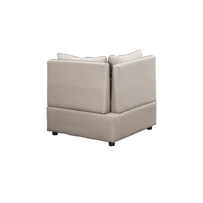 Cameron 4 Seater Sectional Storage Sofa - Grey (Pet Friendly) - 25 - Luxurious beige leather sofa, minimalist design, modern