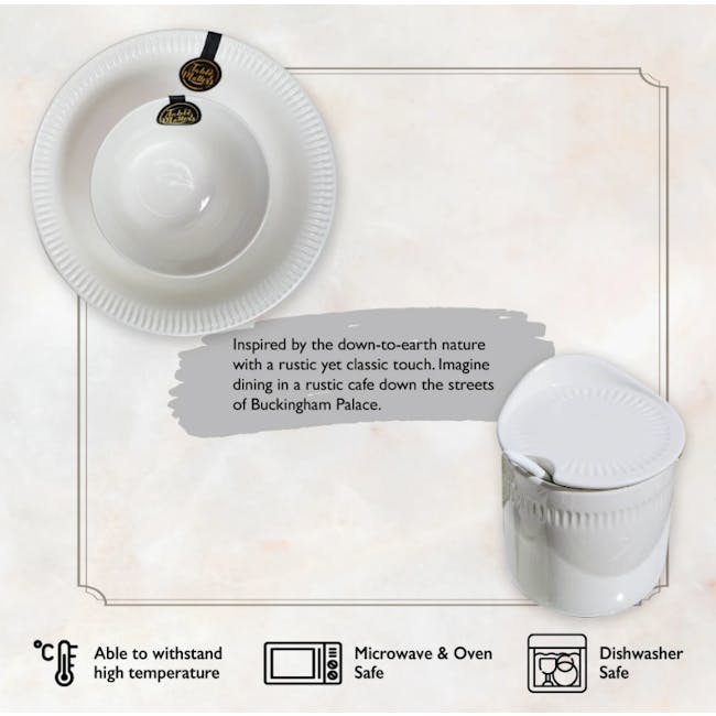 Table Matters Royal White Plate (2 Sizes) - 4