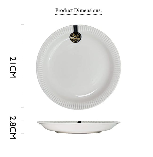 Table Matters Royal White Plate (2 Sizes) - 2