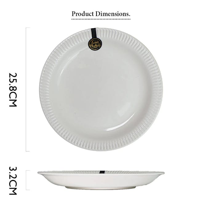Table Matters Royal White Plate (2 Sizes) - 3