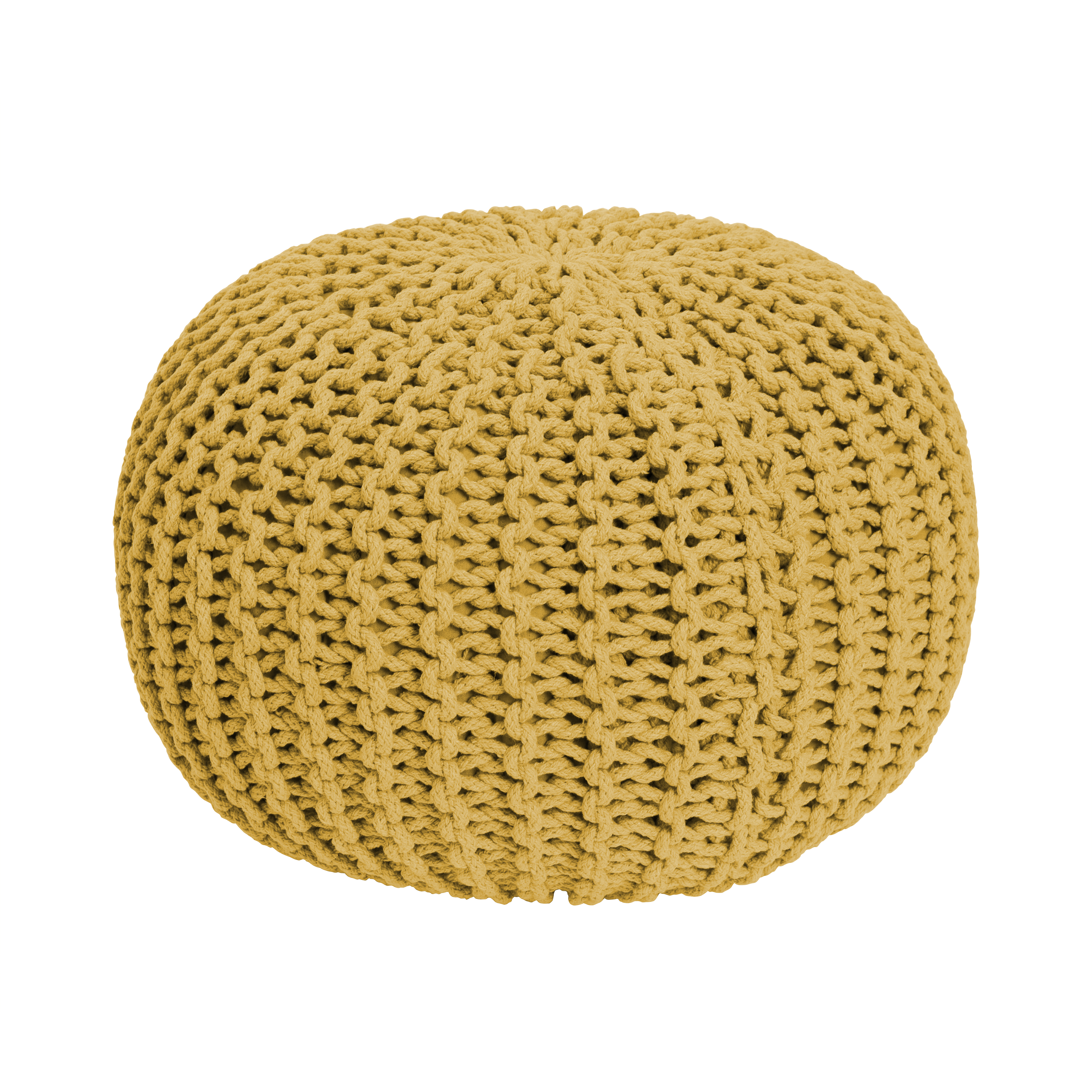 Moana Knitted Pouf - Yellow (Singla Home)