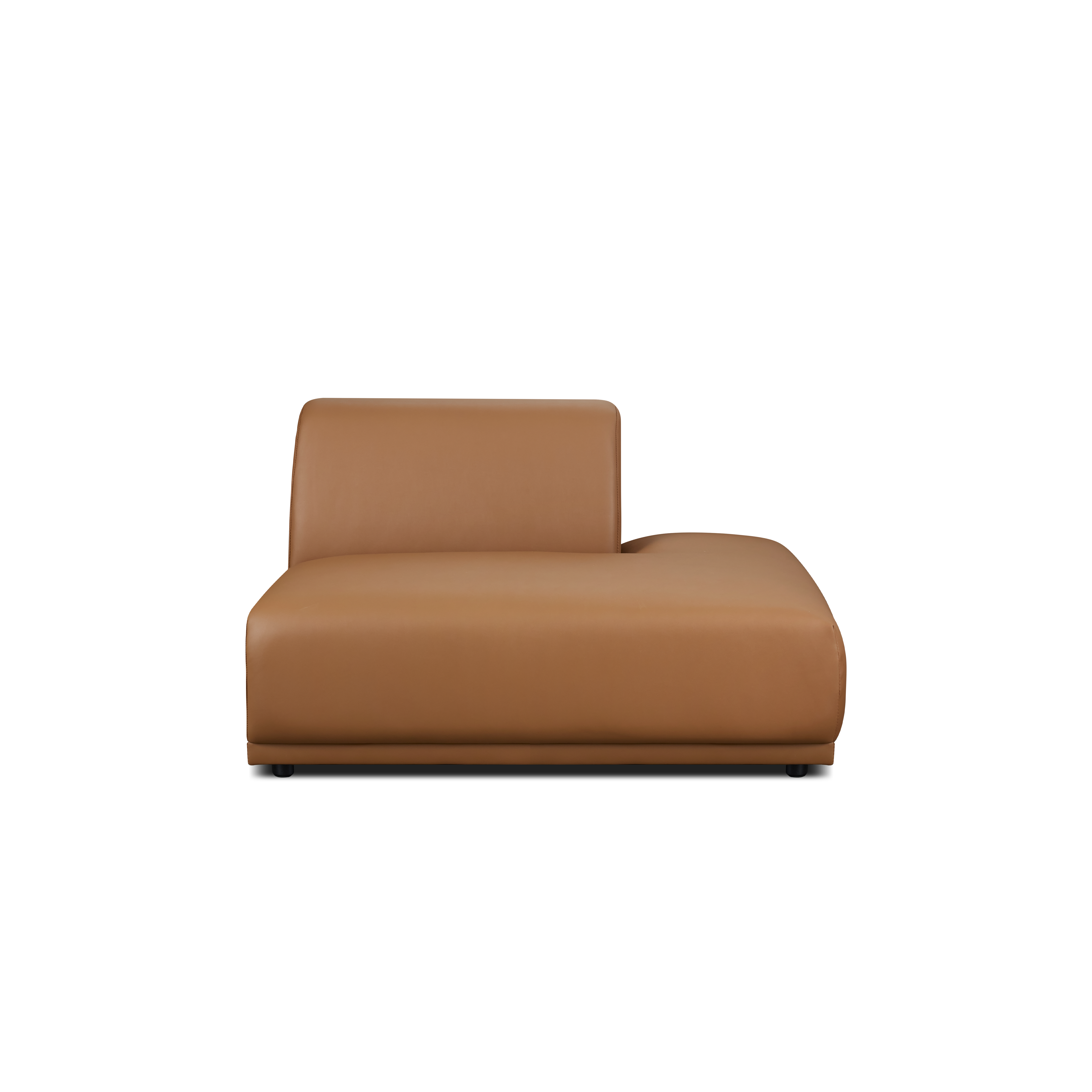Milan Right Extended Unit - Caramel Tan (Faux Leather)