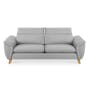 Jordyn 3 Seater Sofa with Adjustable Headrest - Light Grey (Pet Friendly) - 0