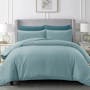 Hillcrest Comfy Lux Solid 988TC Fitted Sheet Set – Light Teal (4 Sizes) - 0
