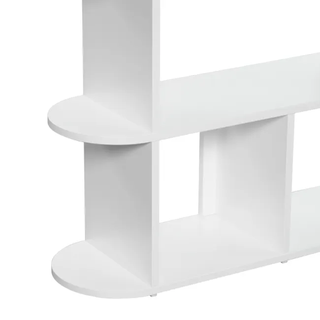 Andy 4-tier Bookshelf 1.2m - 5 - Sleek, minimalist white shelving unit, Modern design with clean lines, White, unadorned