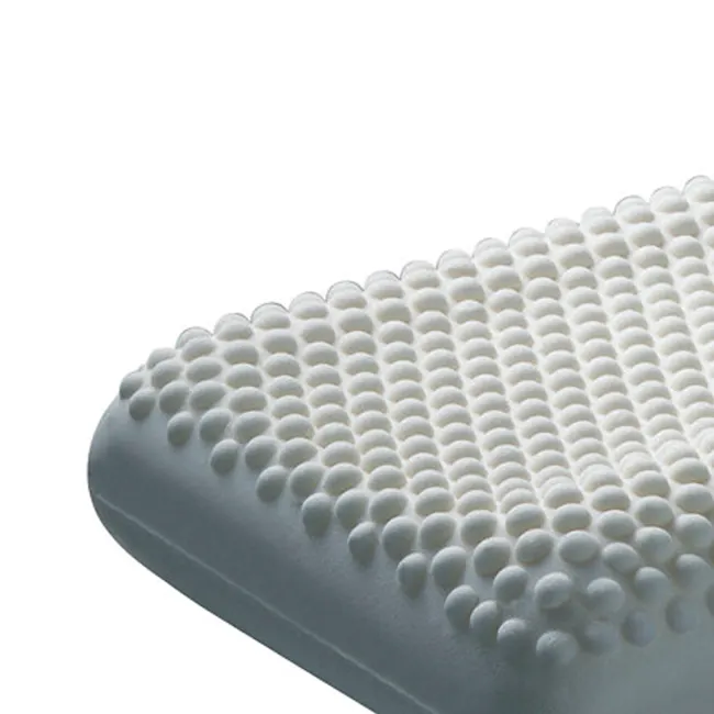 Dentons Caress Profile Pillow - 4 - White, textured surface, Bubbles-like pattern, Soft, rounded shape, Smooth, glossy