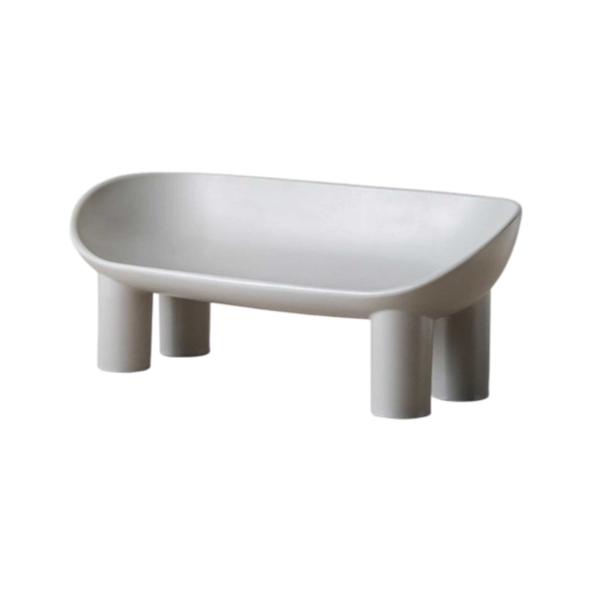 Kibo Lounge Scoop Bench - Grey