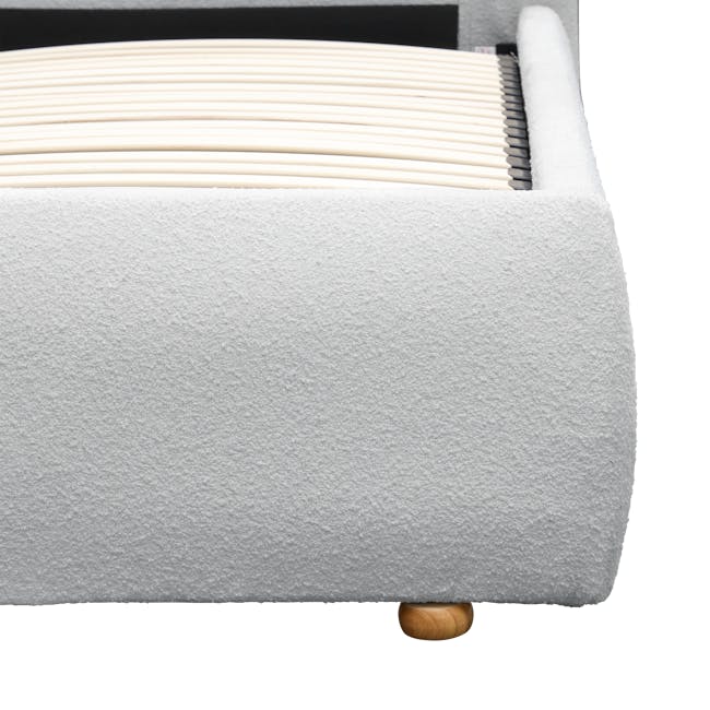 Arianna King Storage Bed - Light Grey Boucle - 13
