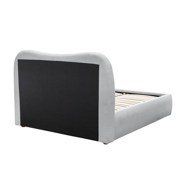 Arianna King Storage Bed - Light Grey Boucle - 7