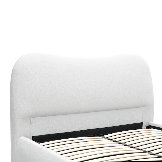 Arianna King Storage Bed - Light Grey Boucle - 8