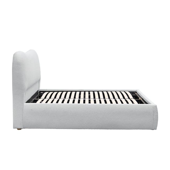 Arianna King Storage Bed - Light Grey Boucle - 5