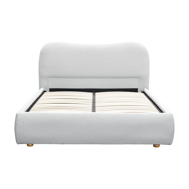 Arianna King Storage Bed - Light Grey Boucle - 3