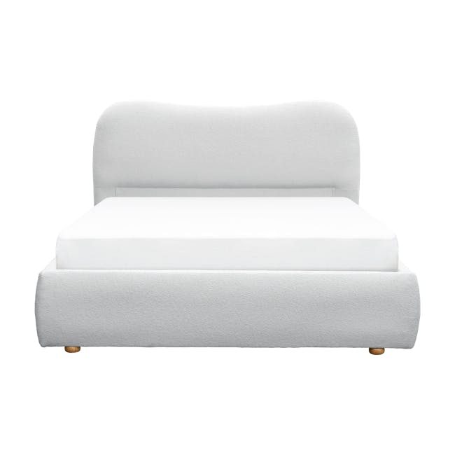 Arianna King Storage Bed - Light Grey Boucle - 1