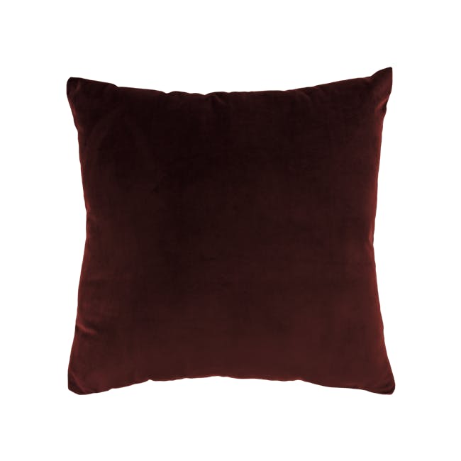 Alyssa Velvet Cushion Cover - Burgundy - 0