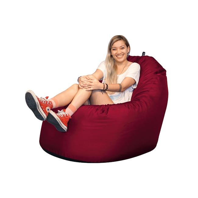 Oomph Spill-Proof Bean Bag - Wine Red (2 Sizes) - 2
