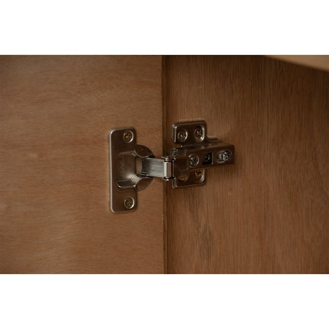 Lowell Sideboard 1.8m - 23 - Wooden door hinge, metal hardware, screws, wooden surface, cabinet door, dual hinges, sturdy