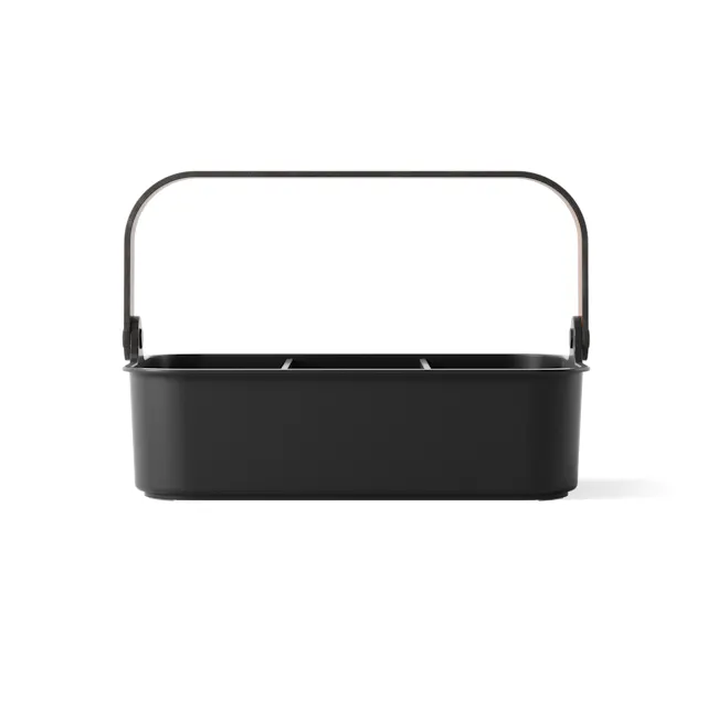 Bellwood Large Storage Organiser - Black, Walnut - 12 - Black, sleek, modern, minimalist, contemporary, industrial design