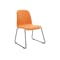 Ava Dining Chair - Matt Black, Tangerine - 0