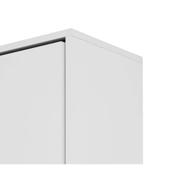Llyod Single Vertical Wall Bed with Desk - White - 18 - Sleek, minimalist design, White, unadorned exterior, Clean-lined