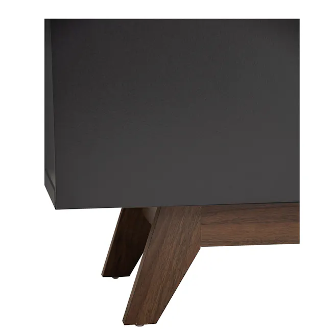 Miah Sideboard 1.6m - Walnut, Grey - 11 - Black, sleek, modern, minimalist, contemporary, sophisticated, elegant, stylish