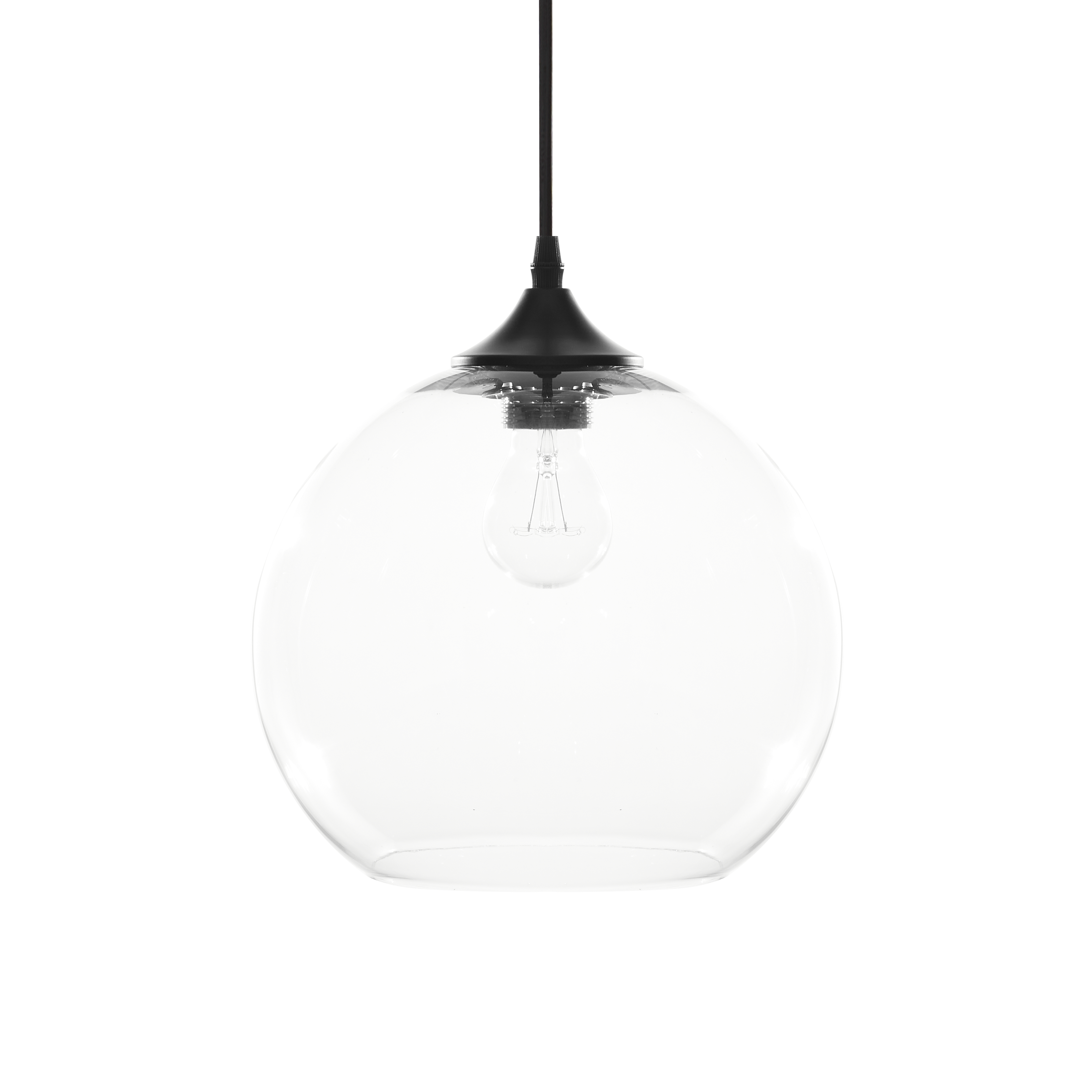 (As-is) Nicko Glass Globe Pendant Lamp