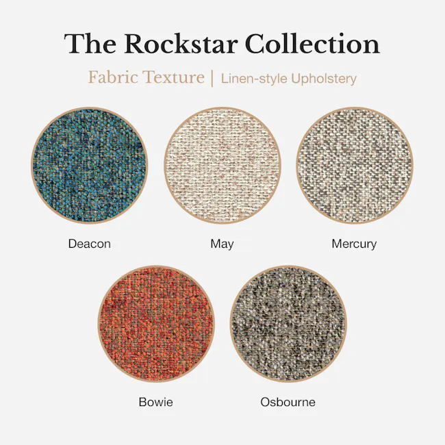 SoftRock Vesuvius Linen Rectangle Bean Bag - Deacon - 4 - Deacon, May, Mercury, Bowie, Osbourne, Rockstar Collection, Fabric