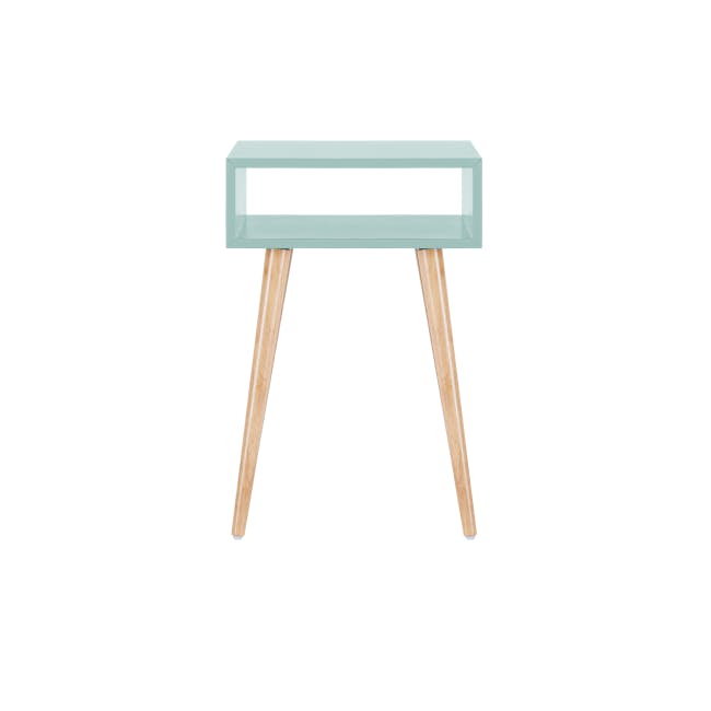 (As-is) Bowen Bedside Table - Natural, Mint Green - 1 - 9