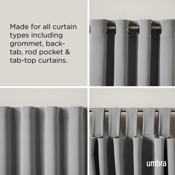 Specification details for Geo Pin-Point Curtain Rod - Nickel/Steel