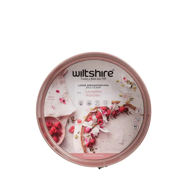 Wiltshire Rose Gold Springform (2 Sizes) - 5 - Springform pan, large size, parchment paper, non-stick, raspberry filling