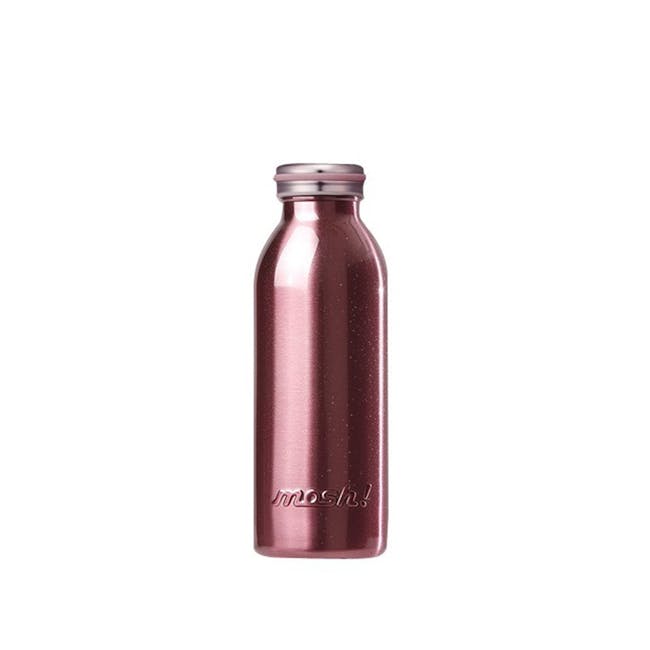 MOSH! Double-walled Stainless Steel Bottle 450ml -  Pearl Pink - 0