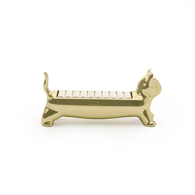 Ali Cat Ring Holder - Brass - 4