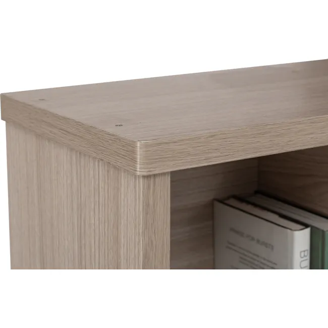 Harry 2x5 Shelving Unit - Ebonnese - 7 - Light wood desk, minimalist design, natural wood grain, clean lines, soft texture
