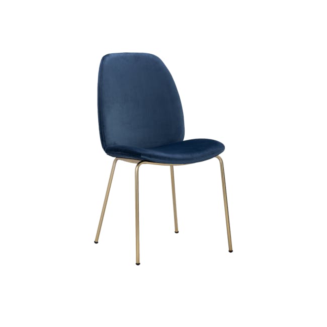 (As-is) Anika Side Chair - Peacock (Velvet) - 1 - 0