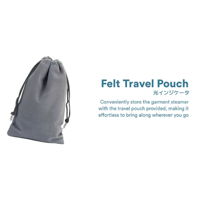 Toyomi Portable Travel Clothes & Garment Steamer GS 520 - 7 - Felt Travel Pouch, convenient storage, garment steamer, travel