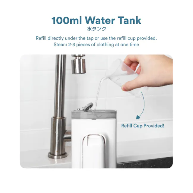 Toyomi Portable Travel Clothes & Garment Steamer GS 520 - 4 - Water Tank Refill System, Easy-to-Use Refill Cap, Portable