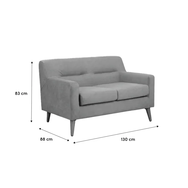 (As-is) Damien 2 Seater Sofa - Grey (Scratch Resistant) - 1 - 14