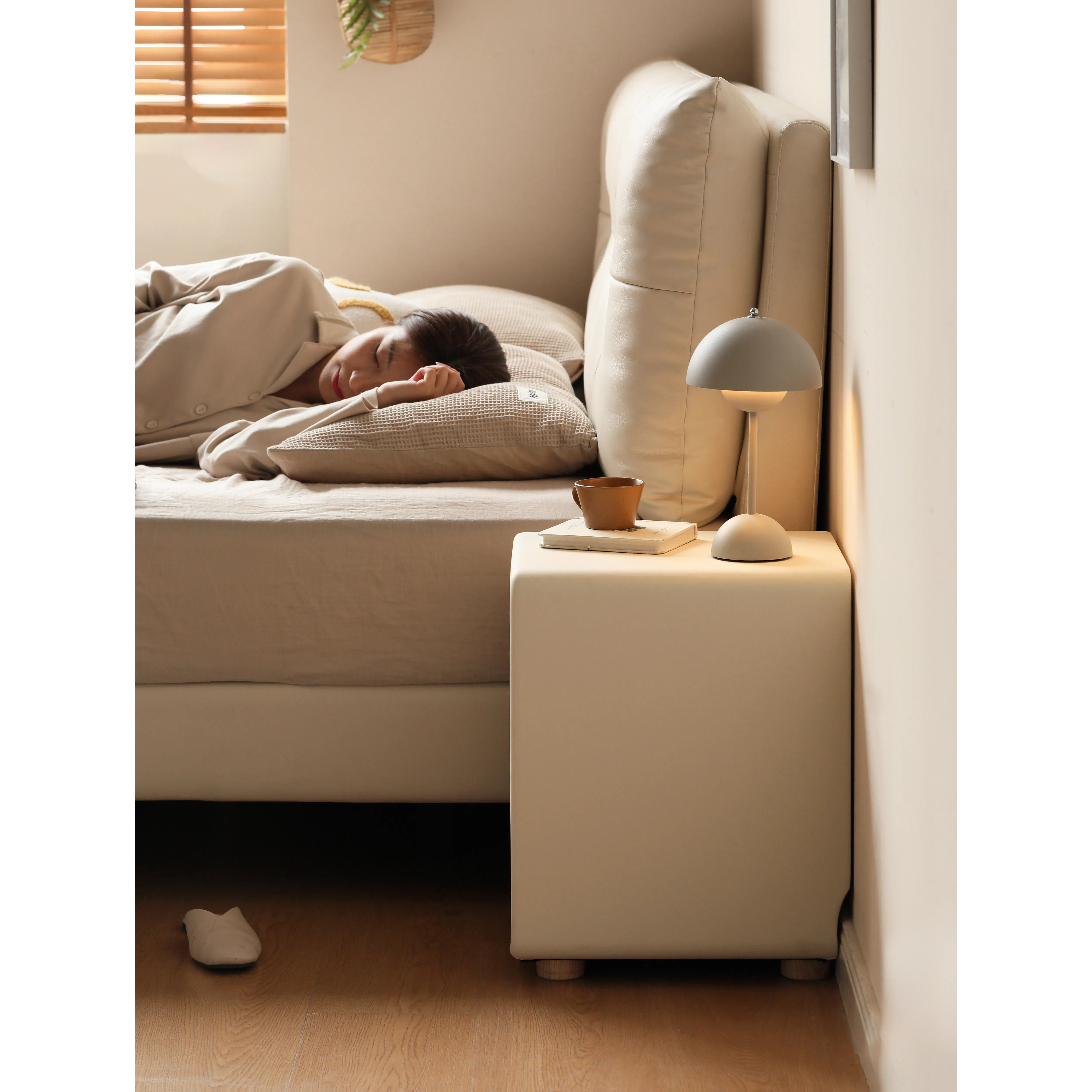 Asher Narrow Bedside Table - 7